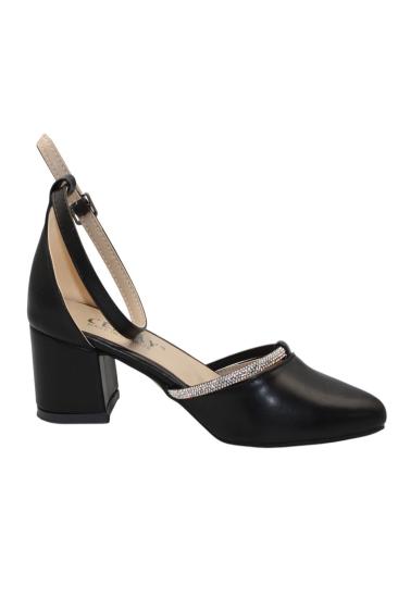 Celira Siyah Kadın 5 Cm Kalın Topuklu Ayakkabı