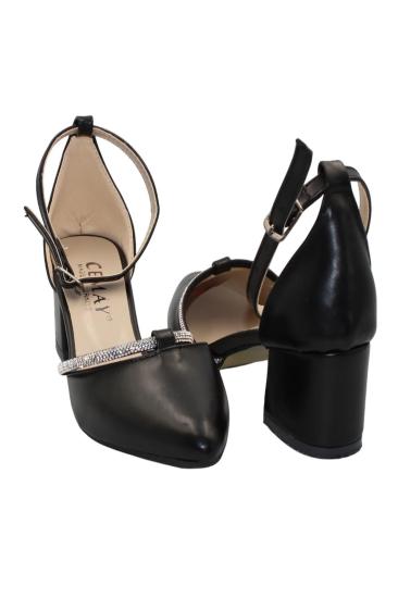 Celira Siyah Kadın 5 Cm Kalın Topuklu Ayakkabı